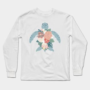 Floral Turtle - Tropical Long Sleeve T-Shirt